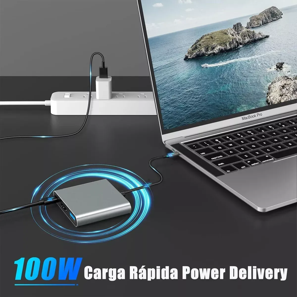 Adaptador Convertidor Usb 3.0 Tipo C A Hdmi 4k 3 En 1