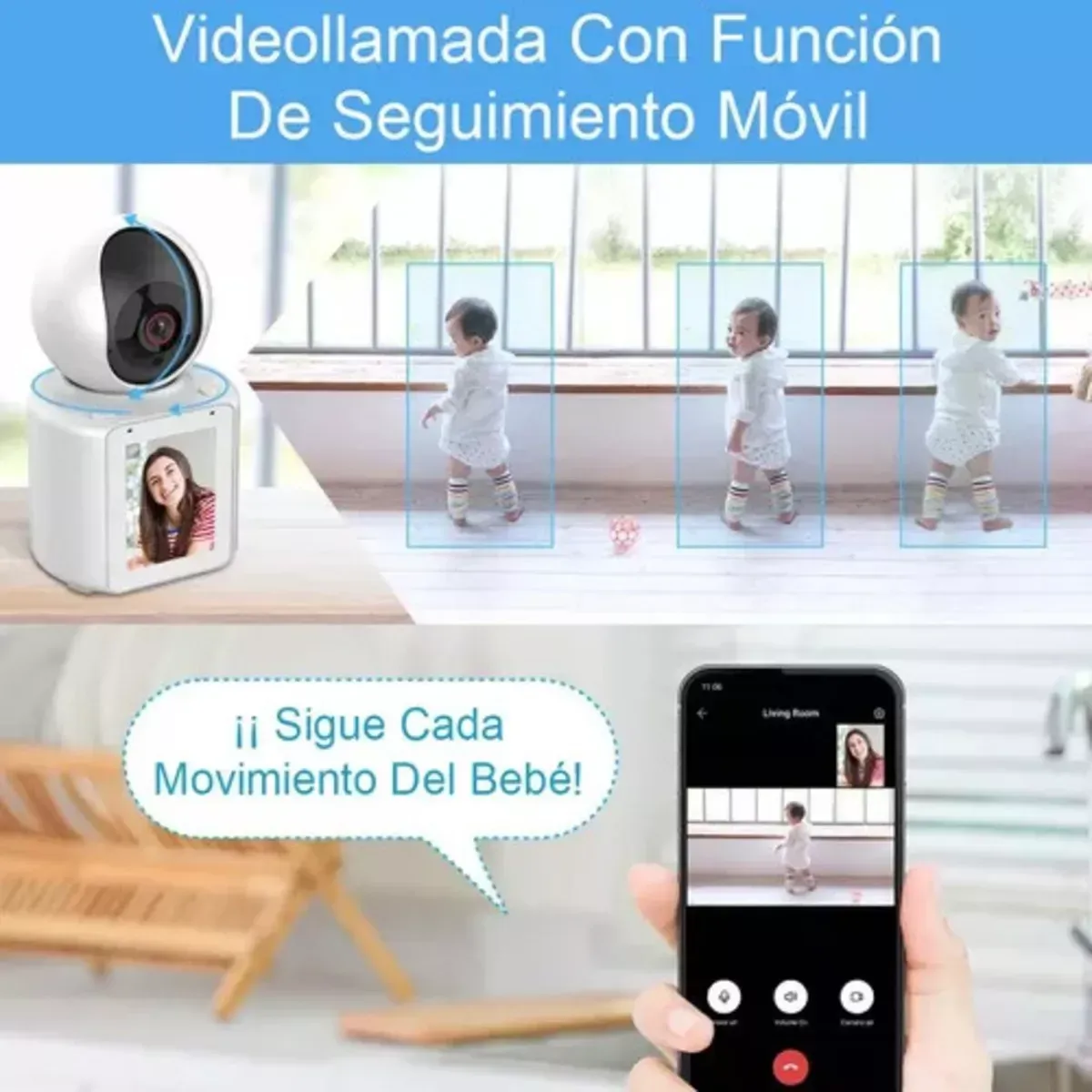 Cámara De Seguridad Monitor Bebe App Vídeo Función Llamada