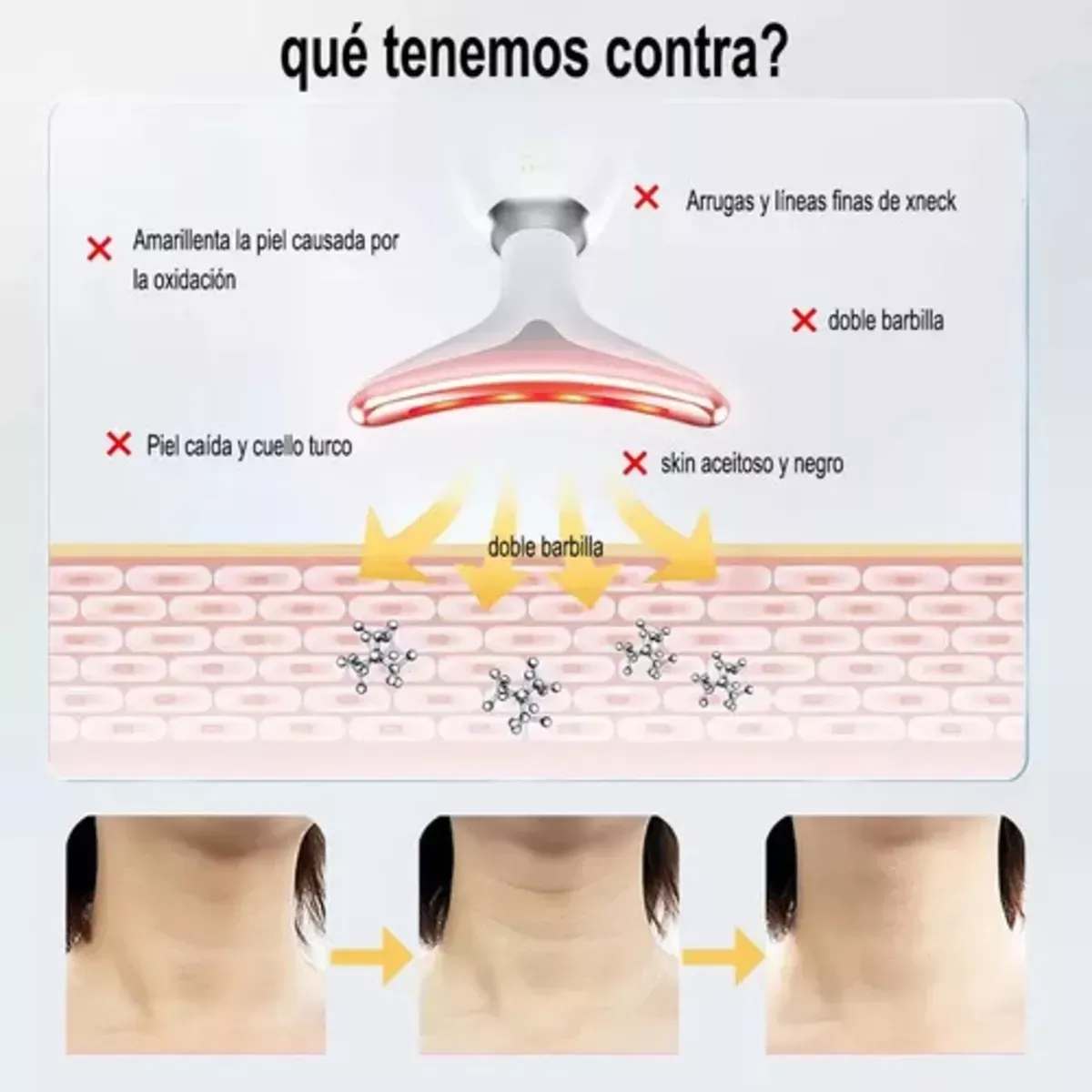 Masajeador Reductor De Papada Belleza Cuello Antiarrugas