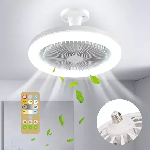 Ventilador De Techo 30w Con Lámpara Iluminación Con Control