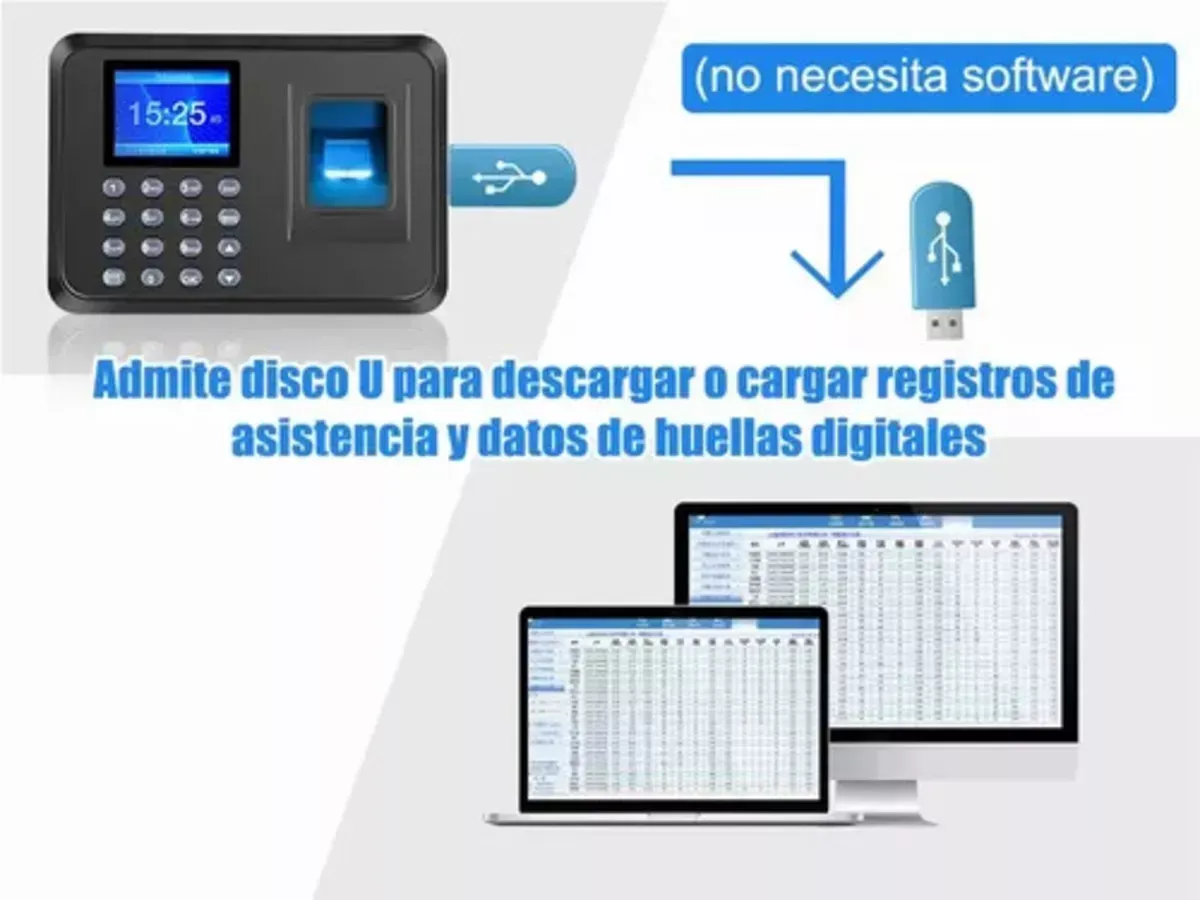 Maquina De Asistencia Empleados Usb Pantalla Huella Digital