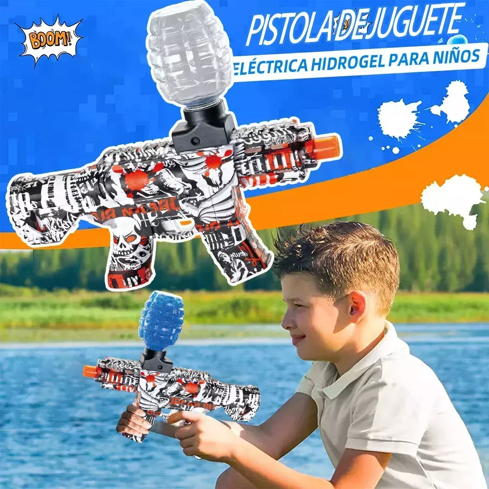 Pistola Eléctrica De Juguete Niños Hidrogel + 30000 Bolas