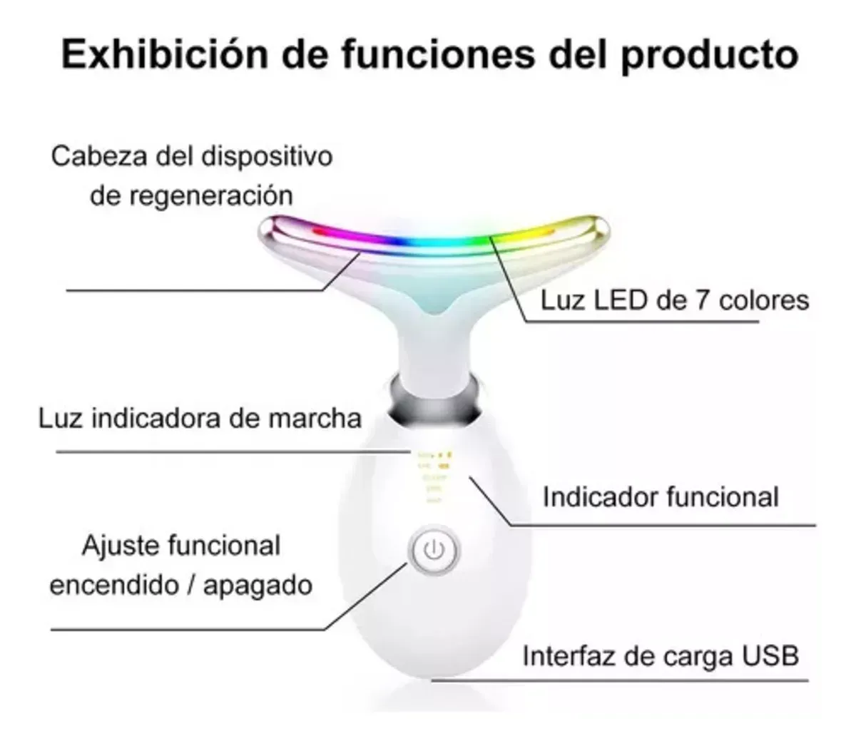 Masajeador Reductor De Papada Belleza Cuello Antiarrugas