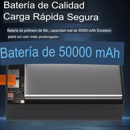 Power Bank 50000mah Batería Portátil 22.5w Rápida Universal