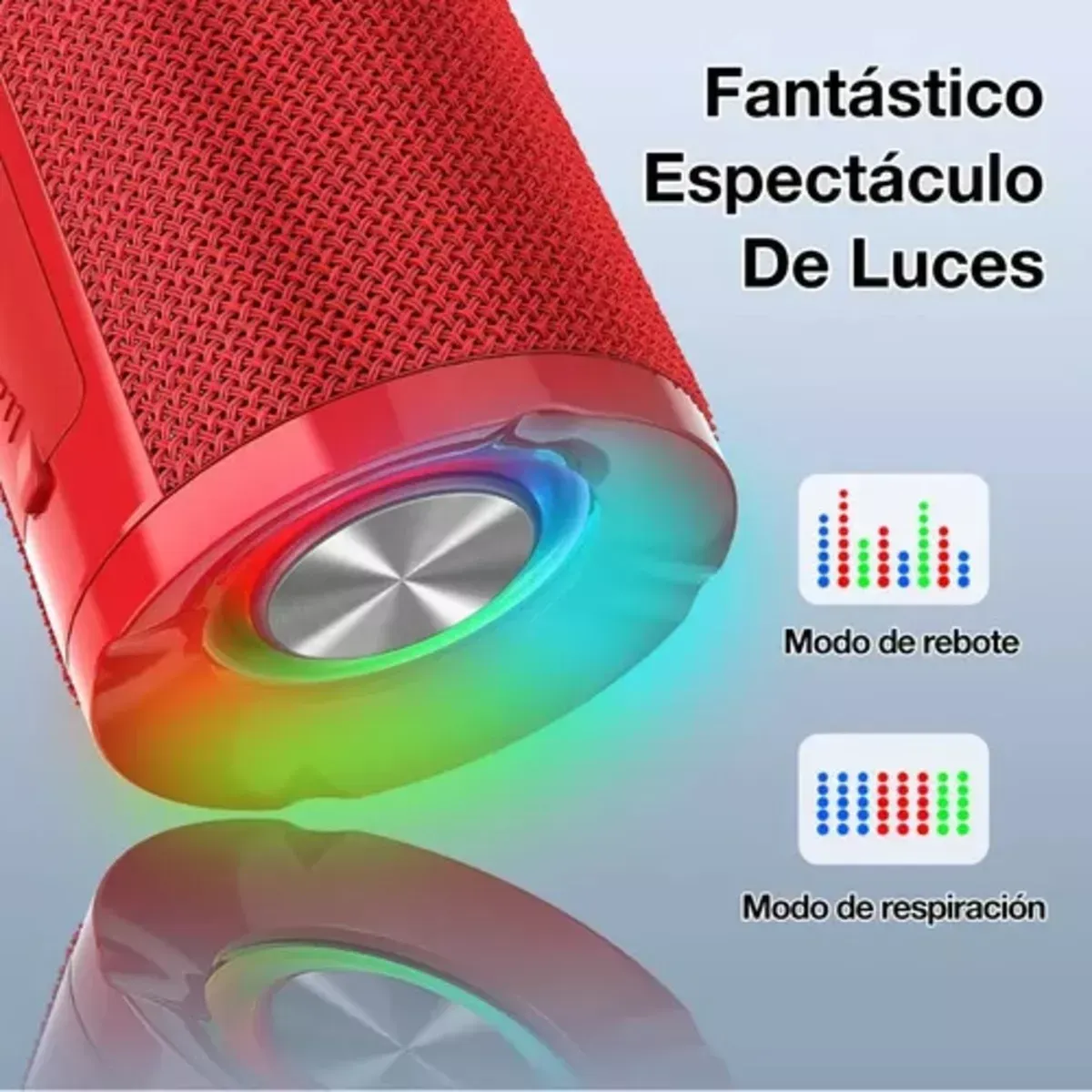 Parlante Portátil Inalámbrico Bluetooth Luz Led Rgb Altavoz