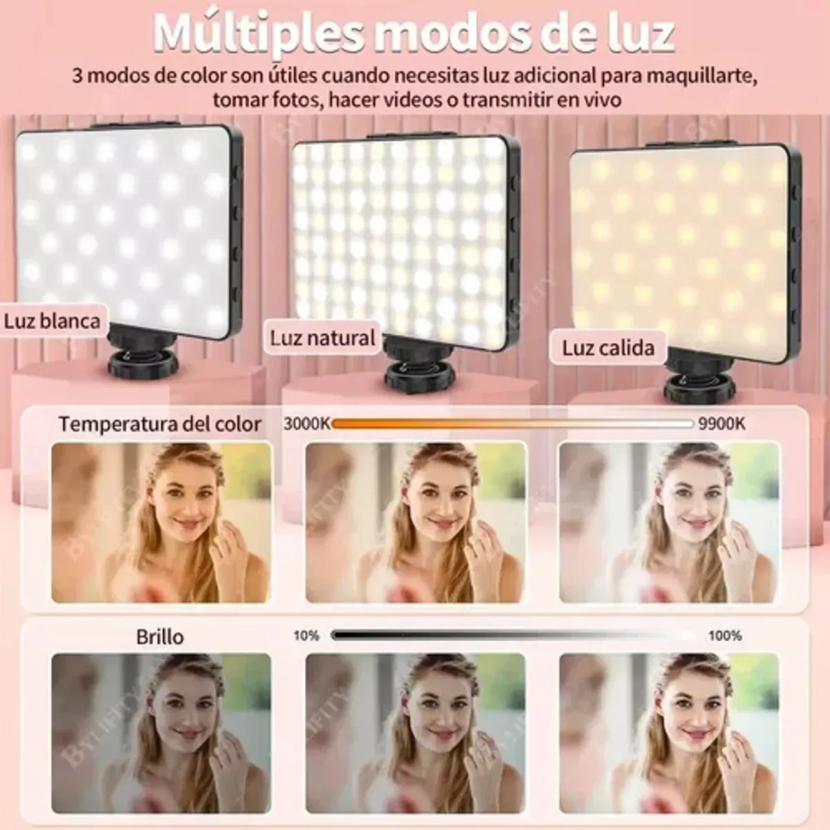  Luz De Vídeo Led Fotografía Video Iluminación Recargable Usb