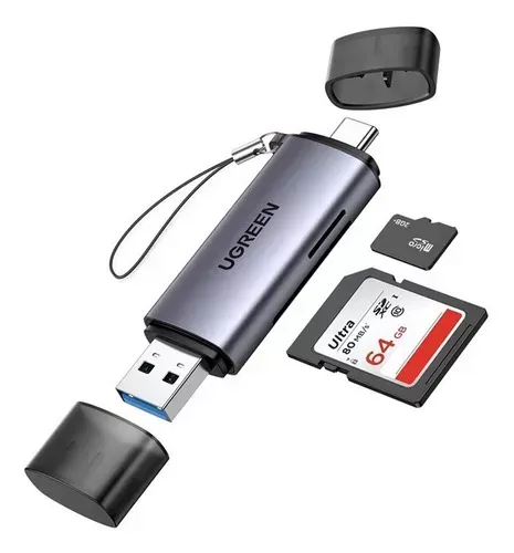 Lector De Tarjeta Sd Tf Micro Sd Usb 3.0 Tipo C 5gbps Ugreen