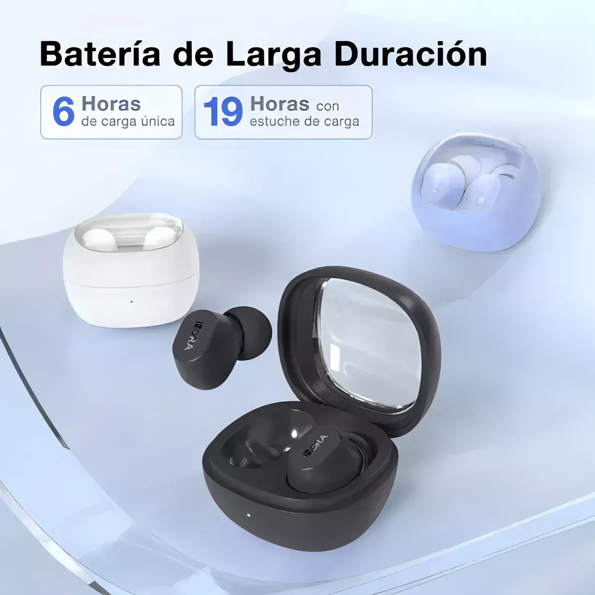 Audifonos Inalambricos 1hora Bluetooth 5.3 In Ear Manos Libres 1-hora Aut208 Color Negro