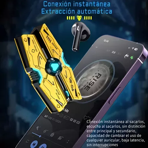 Audífonos Bluetooth Gamer Inalámbricos Earbuds Con Luz Led