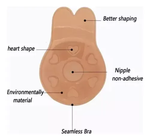 Levanta Busto Senos Pezonera Invisible Adhesivo Lavable