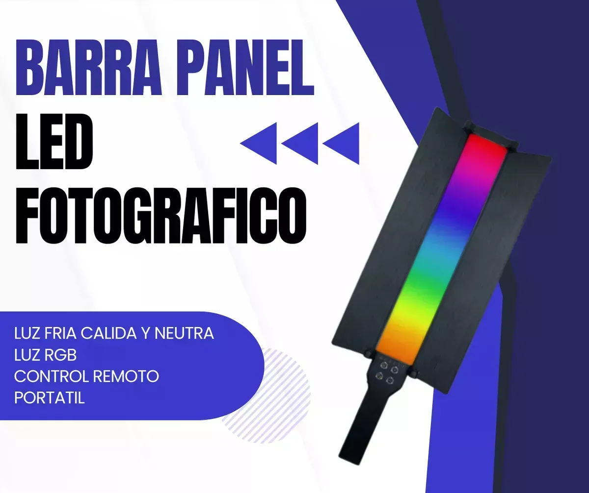 Barra Luz Led Fotografía Rgb Portátil Recargable + Tripode