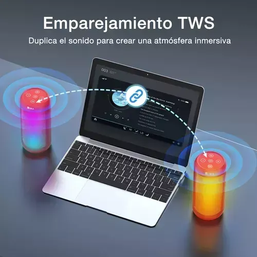 Parlante Inalámbrico Bluetooth Portátil Rgb Rítmico Original