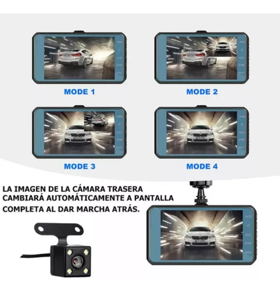 Cámara Video Para Carro Pantalla Táctil Hd 1080p + Trasera