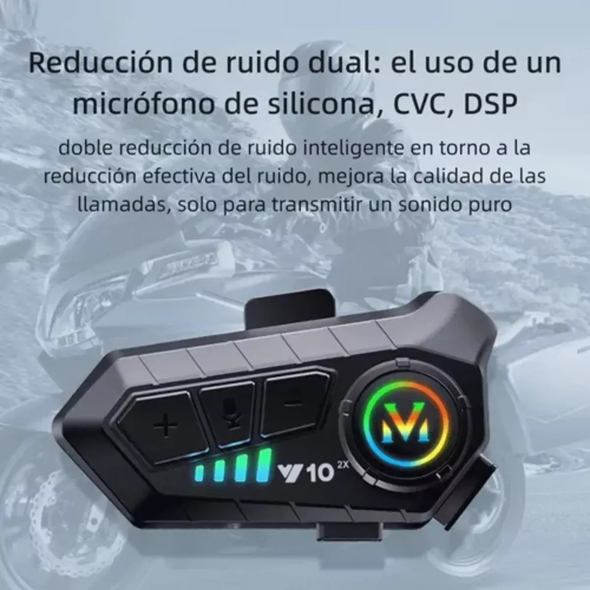 Intercomunicador Real Audífonos Bluetooh Para Casco Moto