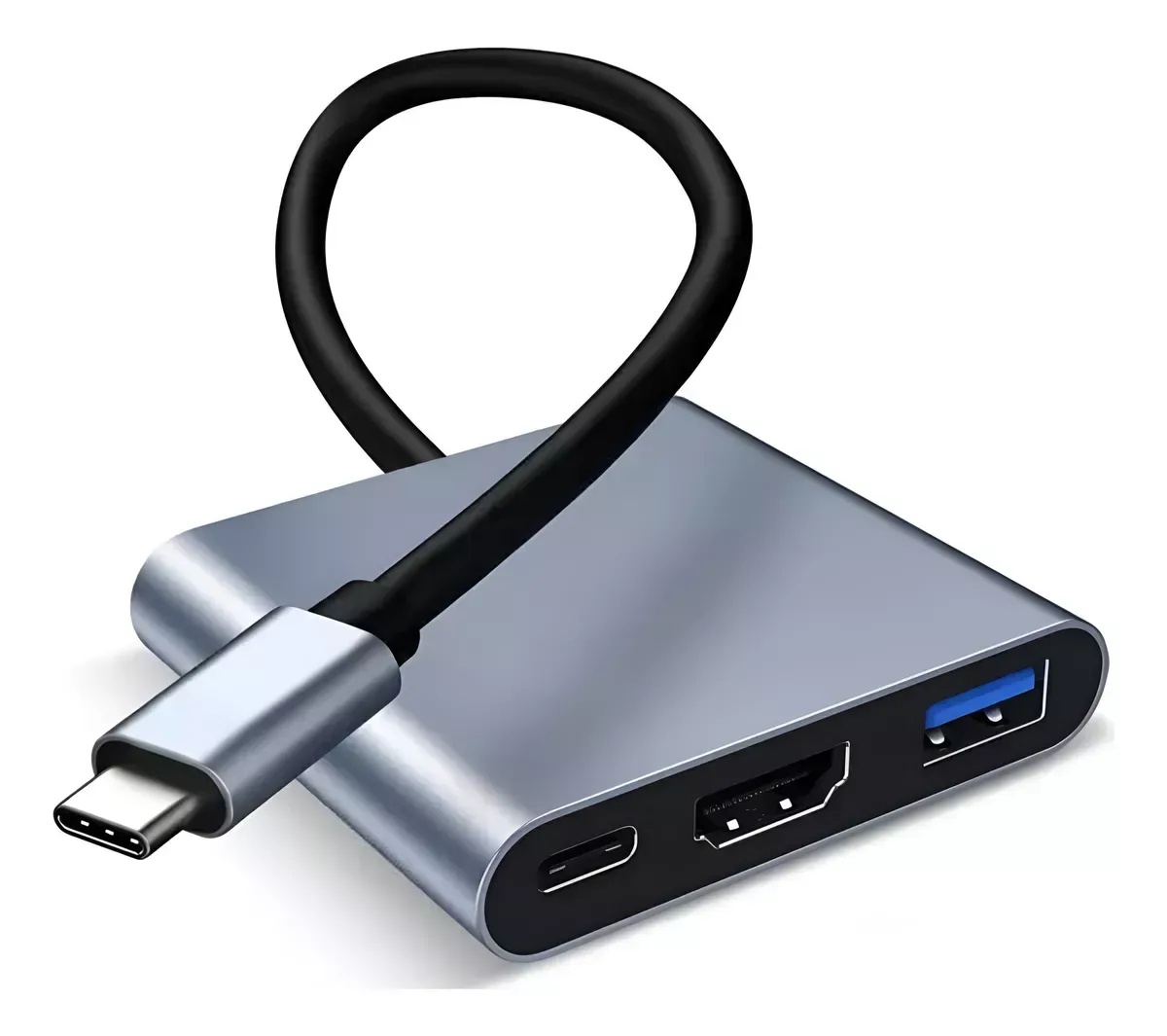 Convertidor Adaptador Hub Usb C A Hdmi 4k Usb 3.0 Y Tipo C