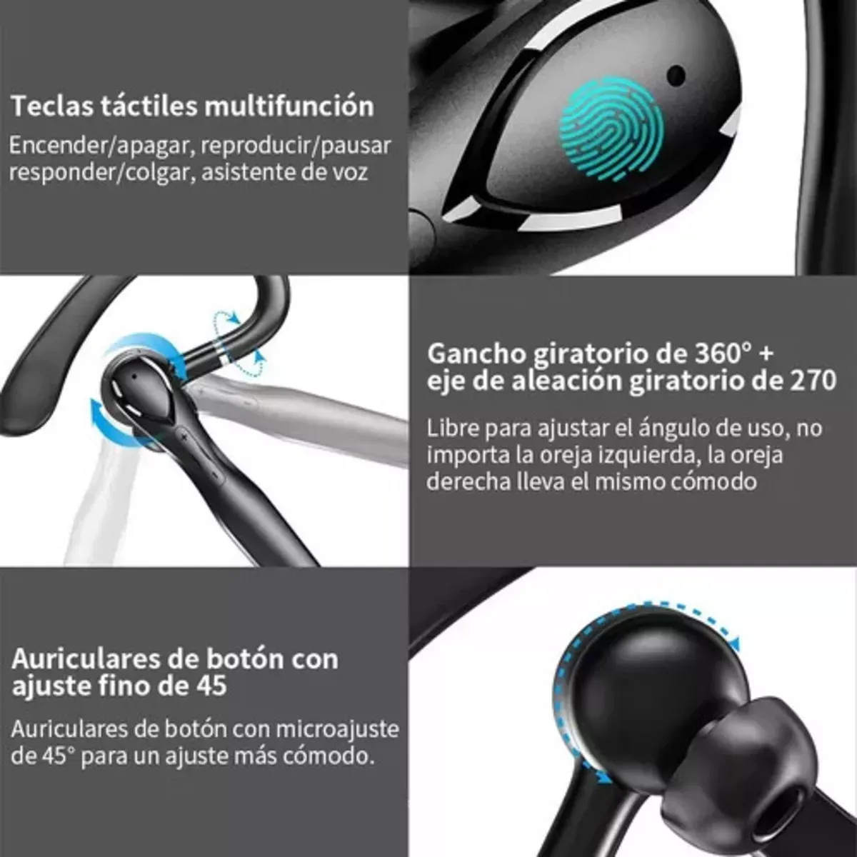 Audífono Manos Libre Conducción Inalámbricos Bluetooth V5.1