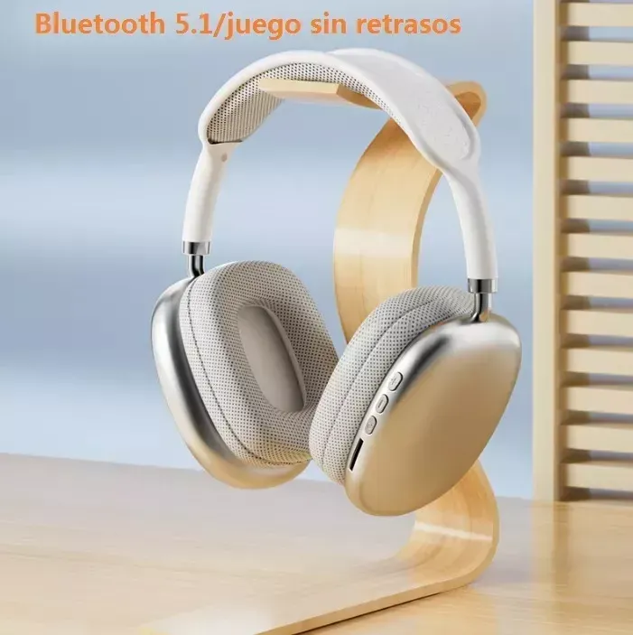 Audífonos Inalámbrico Diadema Con Microfono Bluetooth 400mah Color Plateado Color De La Luz Plateado