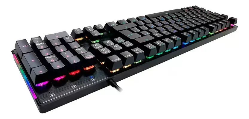 Teclado Mecánico Gamer 104 Teclas Rgb Retroiluminado Usb