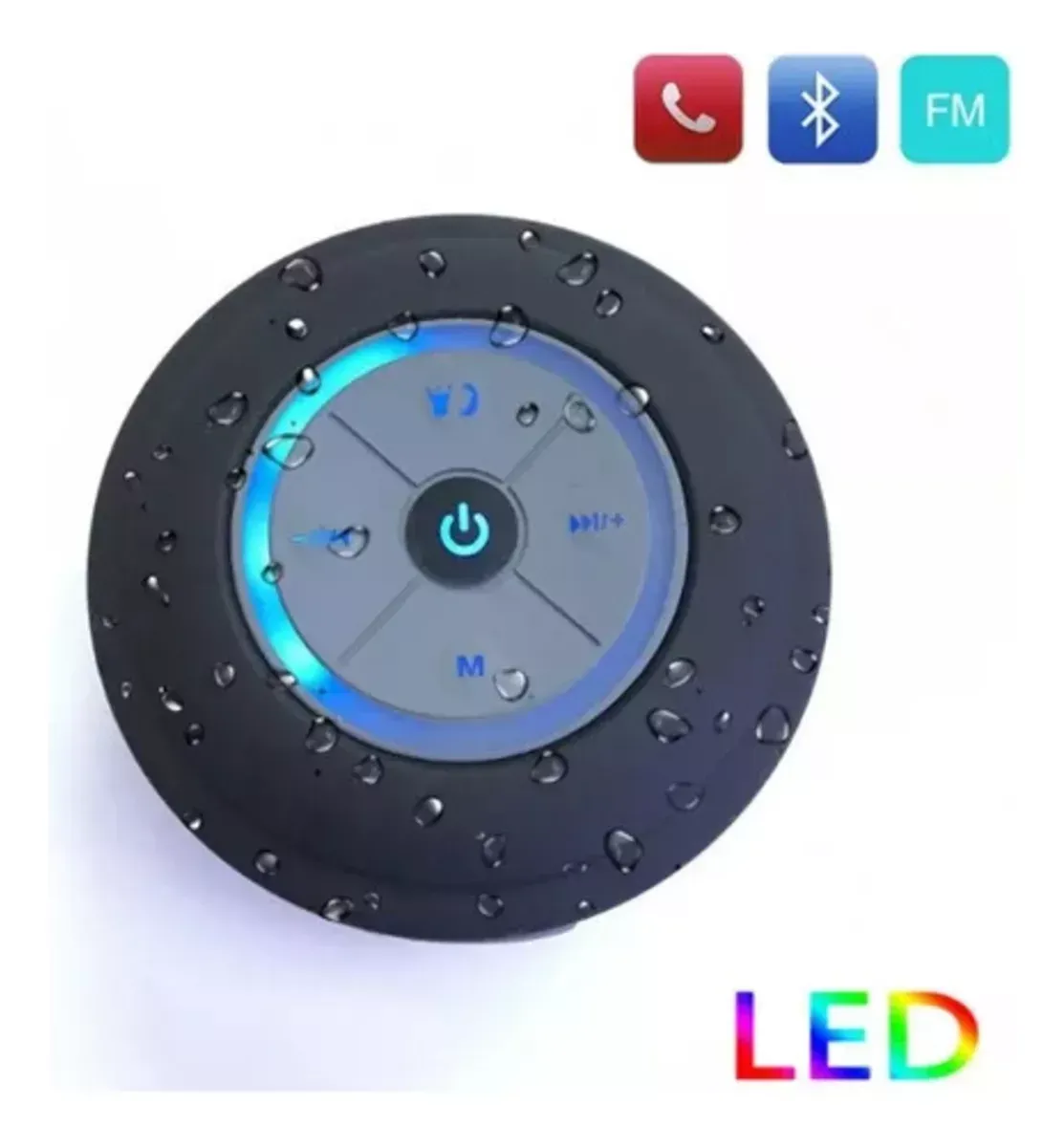 Parlante Inalámbrico Bluetooth Luces Led Rgb Resistente Agua