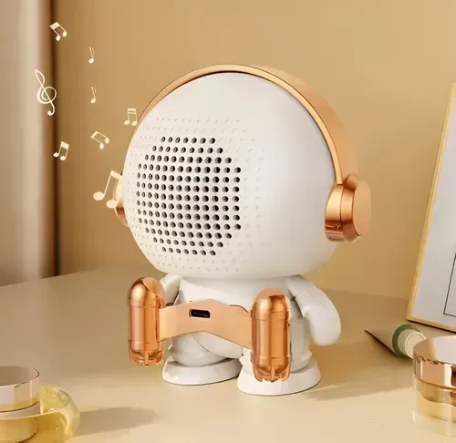 Parlante Bluetooth Astronauta Luces Led Usb Audio Rítmico