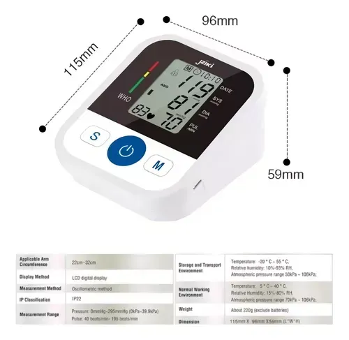 Tensiómetro Digital De Brazo Exacto En Caja Medidor + Cofre