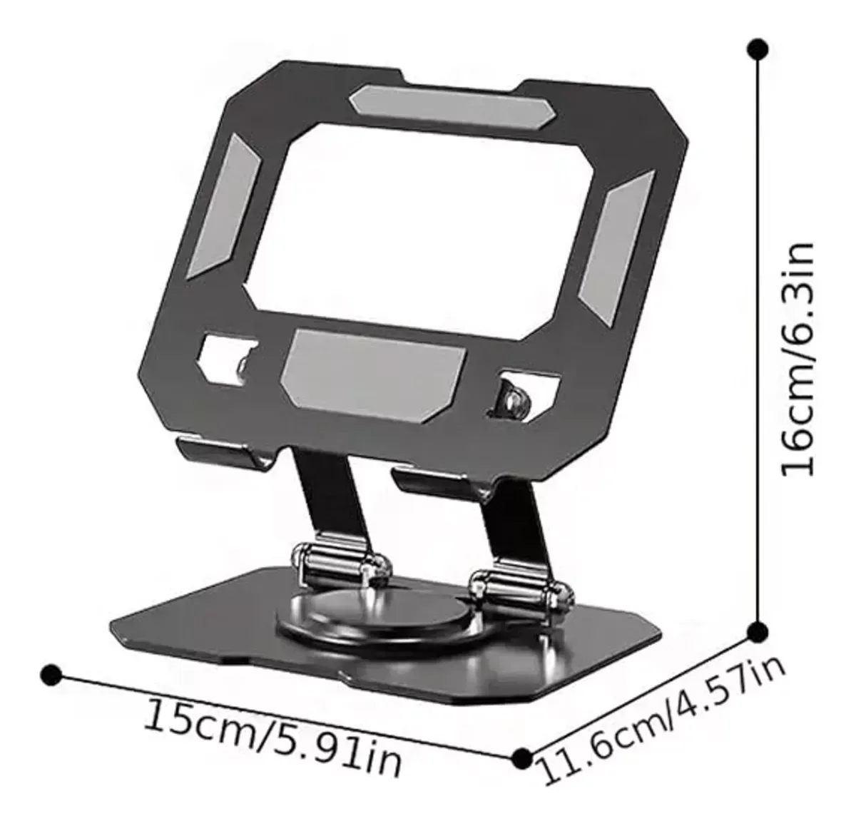 Base Soporte Tablet Ajustable Giratorio 360° Universal Metal