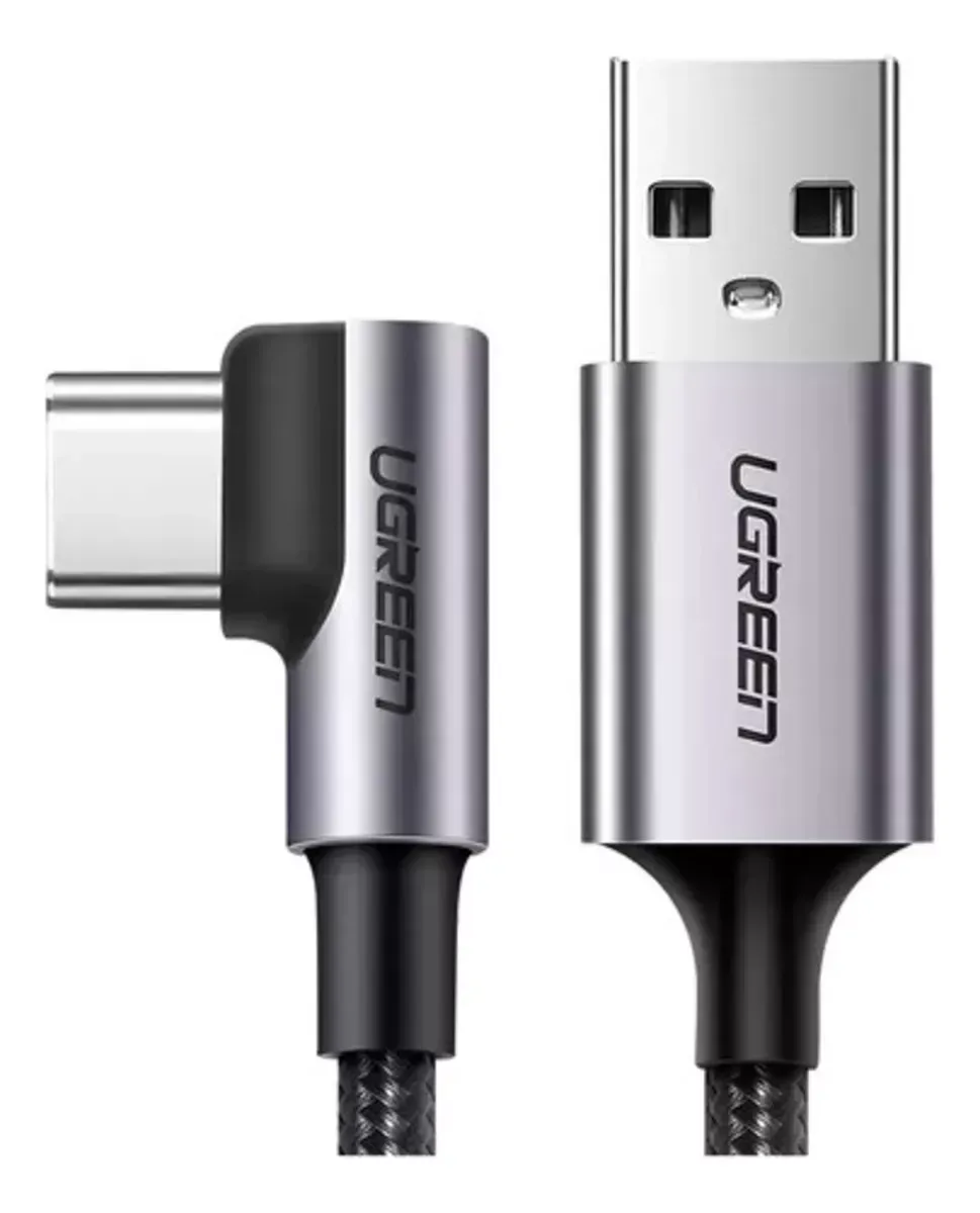 Cable Cargador Ugreen Usb C Angulo 90° 18w 480 Mbps 1 Metro