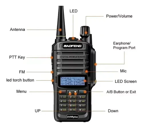 Radio Walkie Talkie Baofeng Uv-9r Plus Original Resistente Al Agua