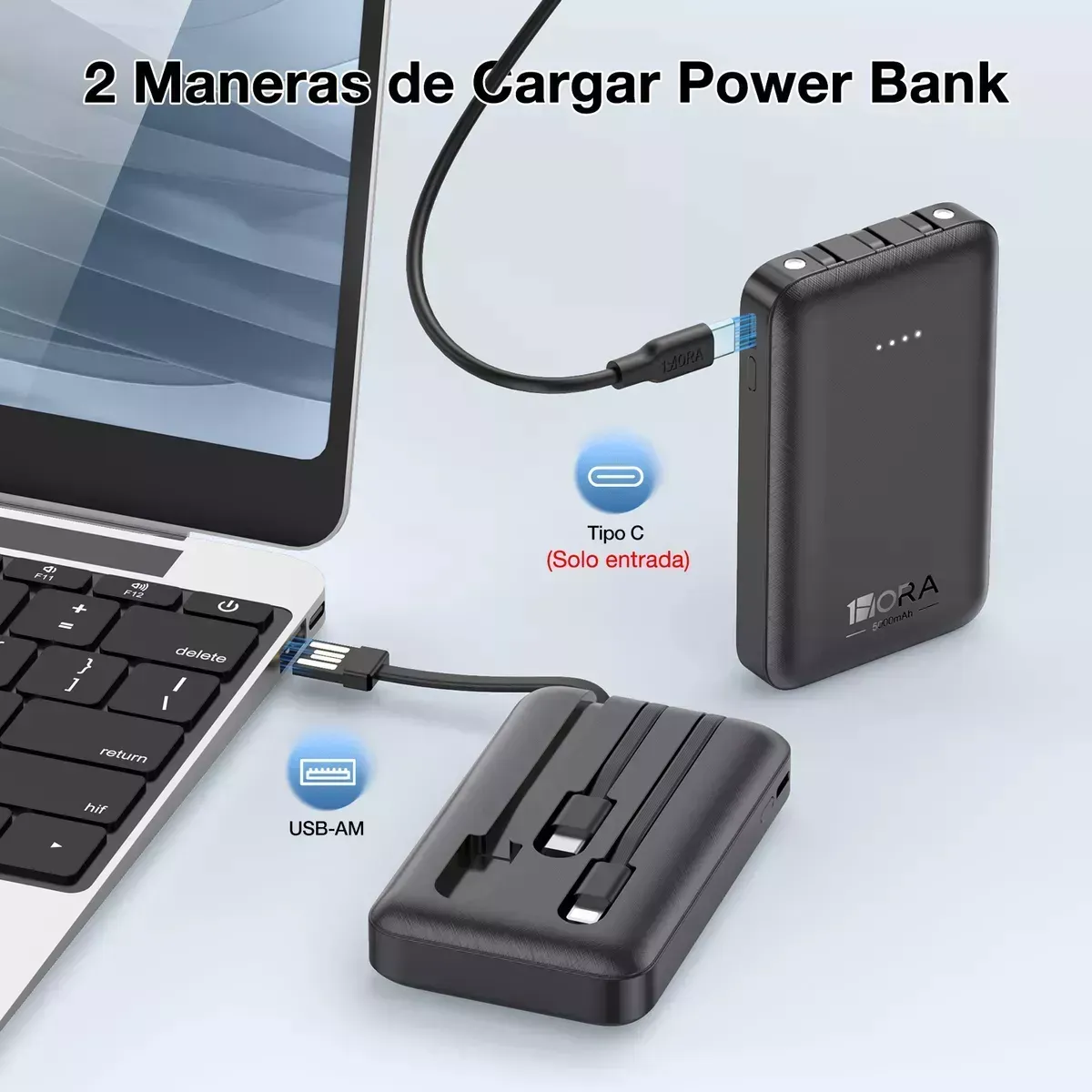 Power Bank 5000mah Batería Portátil Rápida Multi Universal