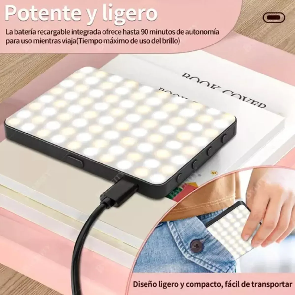  Luz De Vídeo Led Fotografía Video Iluminación Recargable Usb