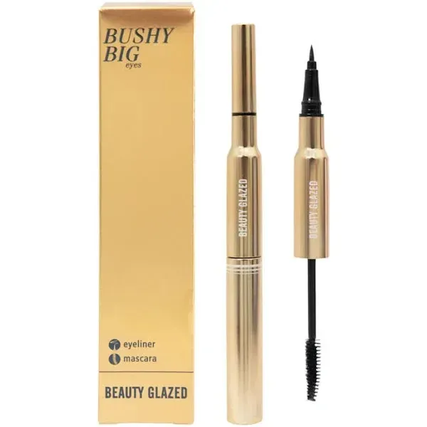 Pestañina A Prueba De Agua Y Delineador Bushy Big Beauty Glazed 