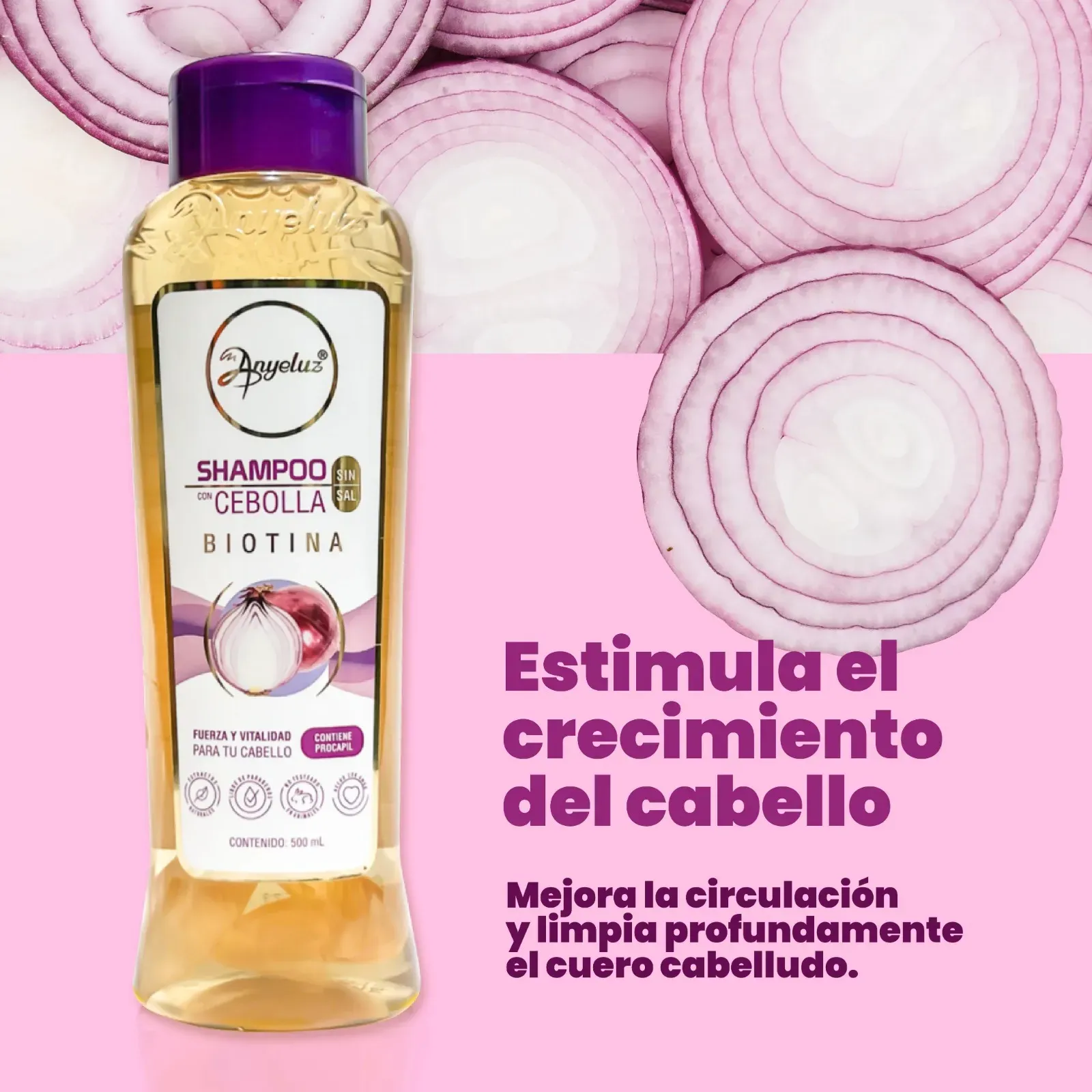 Shampoo Con Cebolla Anyeluz