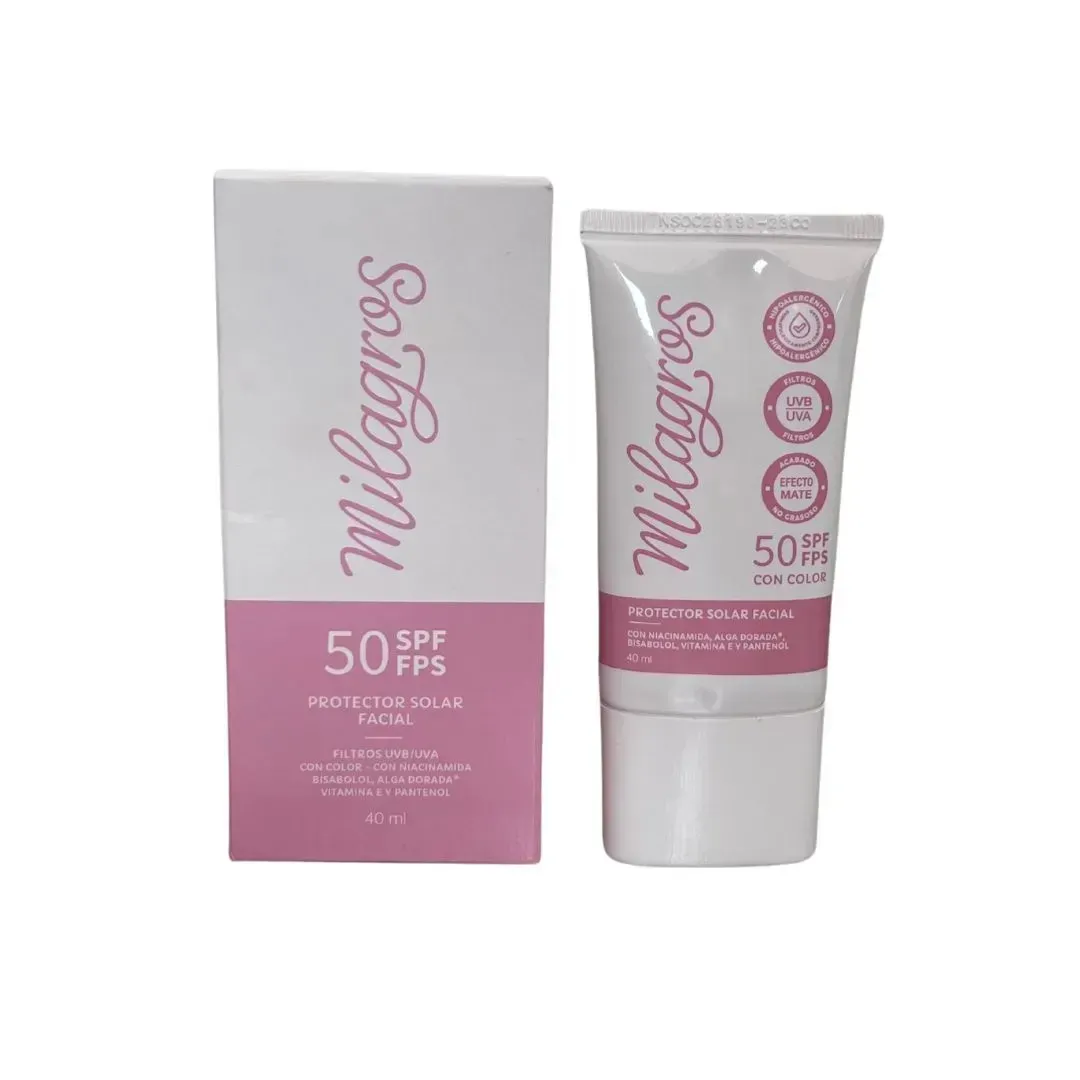 Protector Solar Facial Con Color Milagros