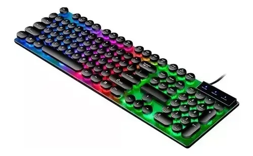 Teclado Gamer JG 666 Teclas Redondas Rgb Computador