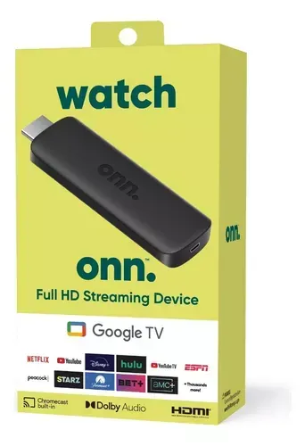 Onn 2k Full Hd streaming Google TV Color Negro Tipo de control remoto De voz