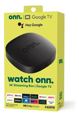 Tv Box Onn. Walmart Uhd Streaming 2da Gen 4k Negro