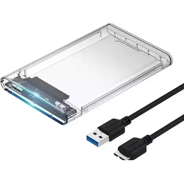 Caja Externa Case Disco Duro Sata 2.5 Usb 3.0 Transparente