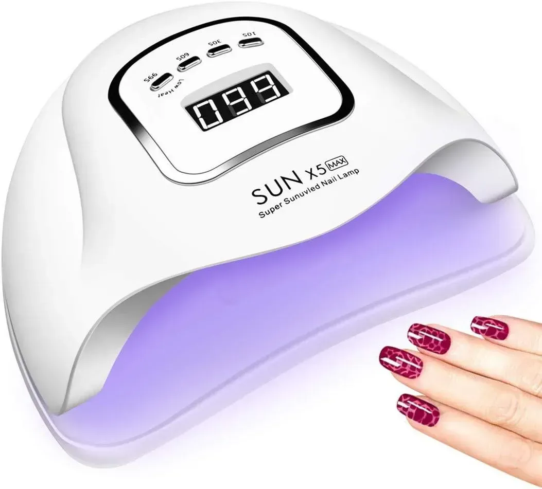 Lampara Uñas Secador Secado De Uñas Gel Uv Led 150w Profesional Sun X5 Max Alta Potencia