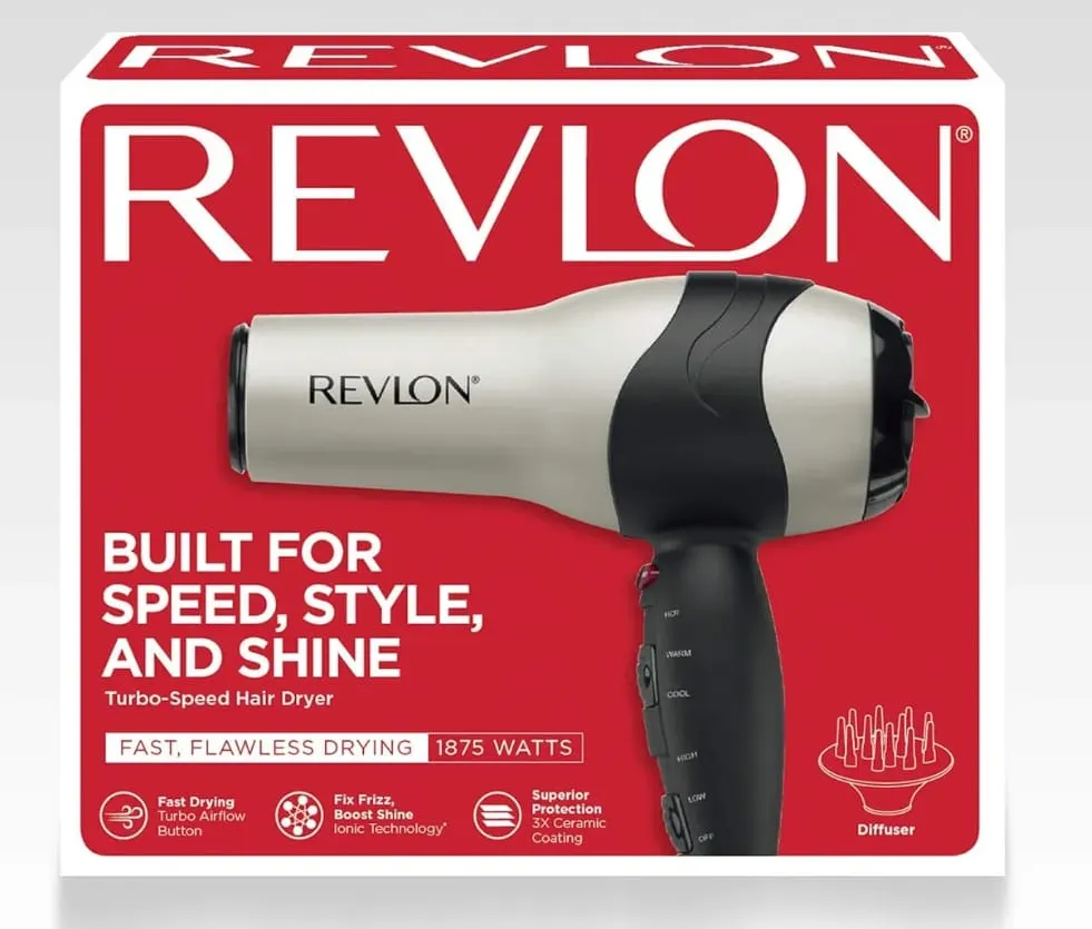 Secador De Pelo Turbo Voluminizador Revlon 1875 W