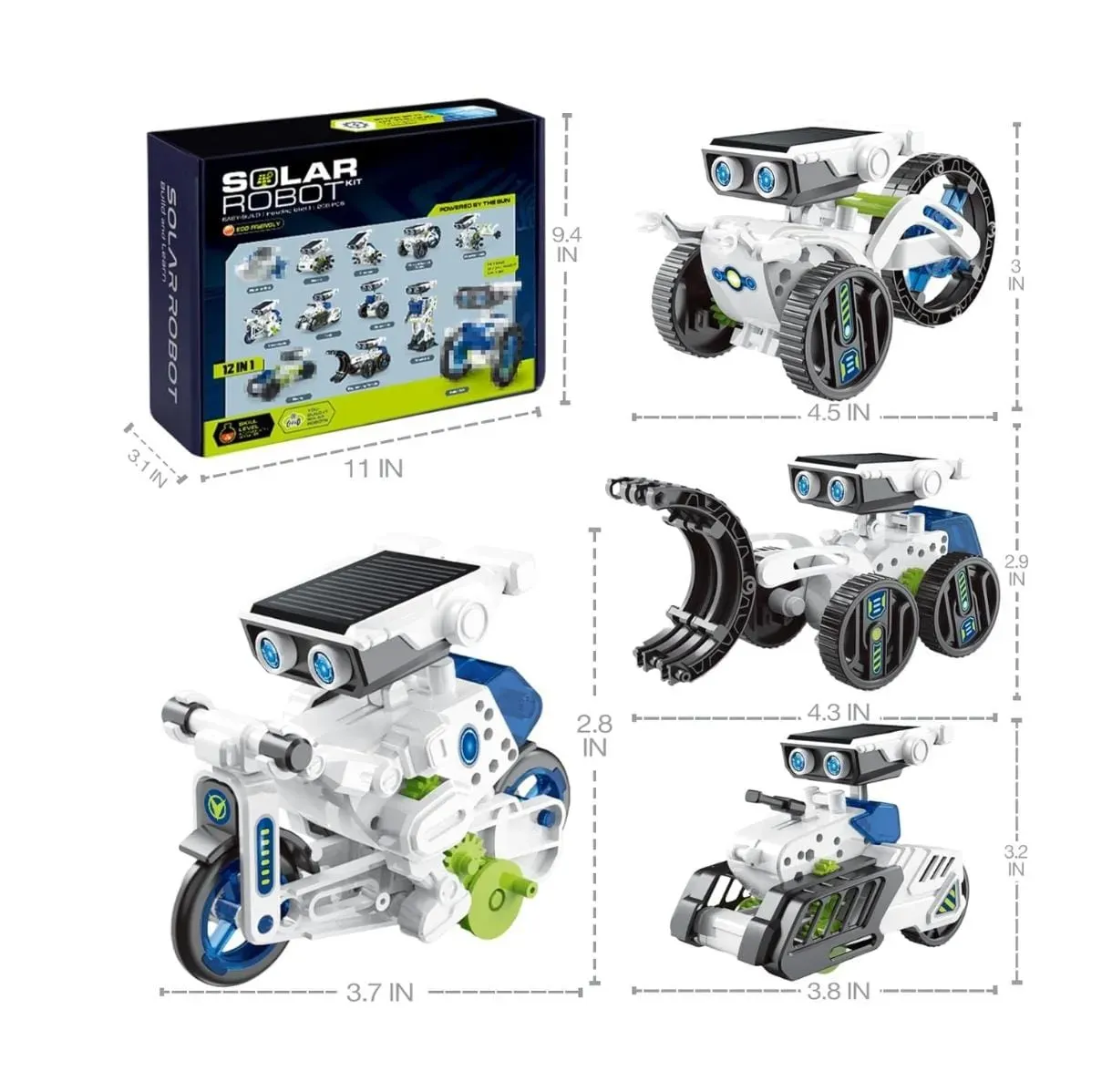 Robot Solar Regalo Navidad 12 En 1 