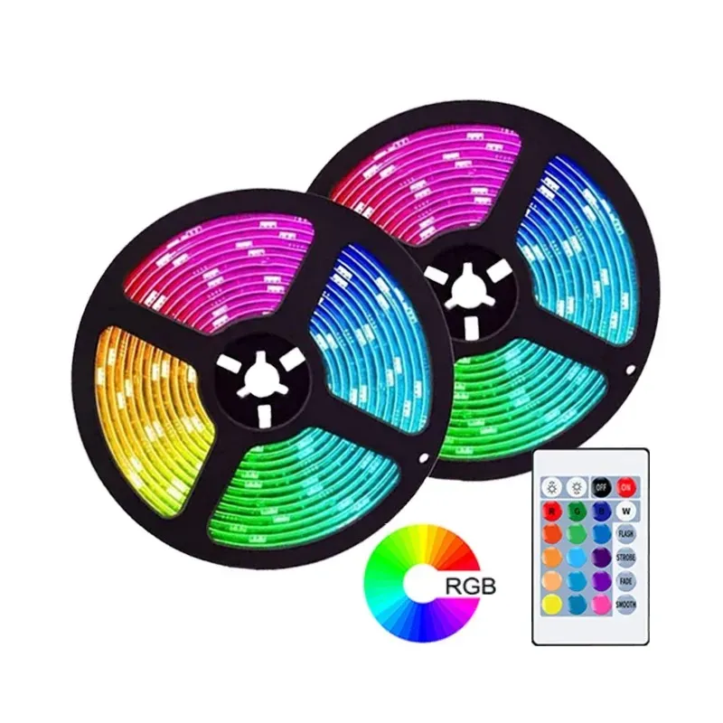 Cinta Led Tira Luces 5mts Rgb Multicolor Con Control 