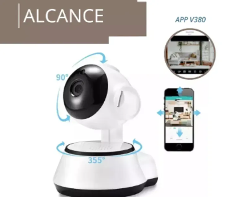 Camara Ip Wifi Vigilancia Alarma App V380 Robótica 360°