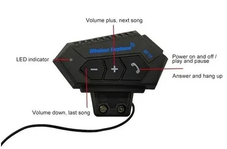 Intercomunicador Para Casco de Moto Profesional Recargable 