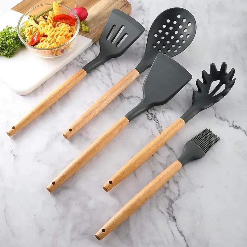 Set De  12  Utensilios De Cocina En Silicona 