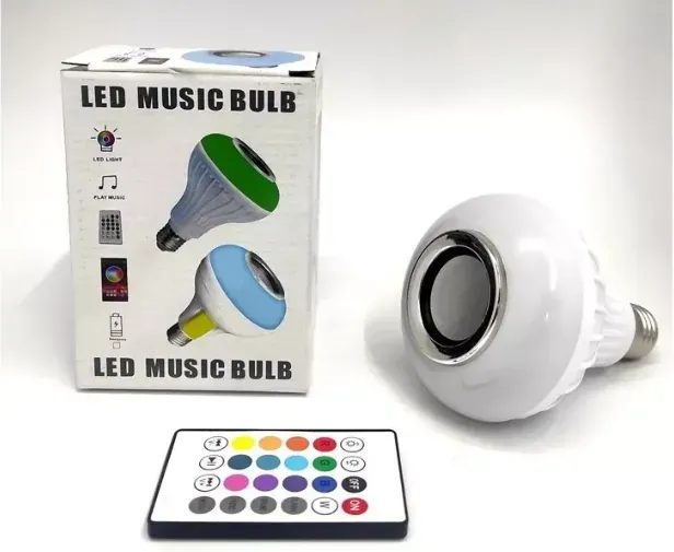 Bombillo Led  Parlante Con Control Remoto Bluetooth