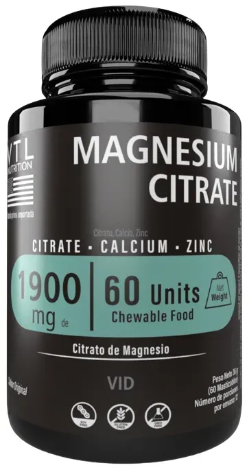 Citrato De Magnesio 1900 Mg x 60 Pastillas 