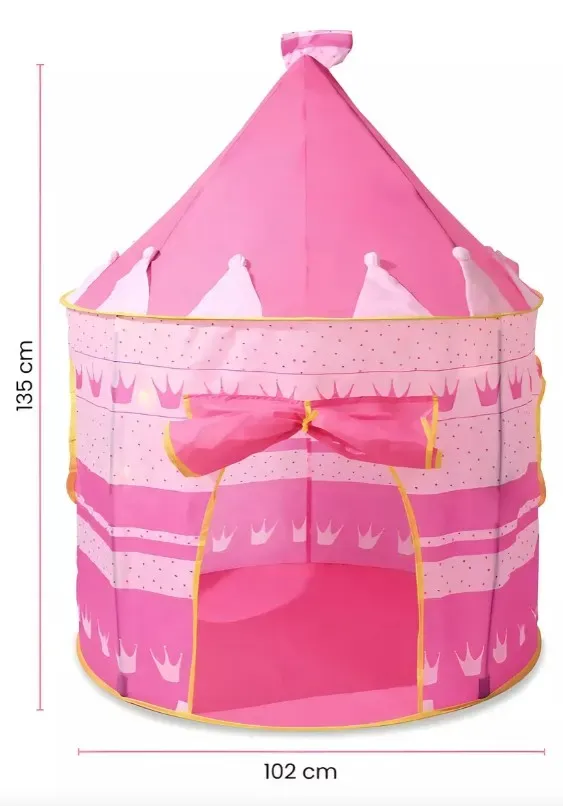 Castillo Carpa Mágico Niños Portátil Plegable Divertido Rosado