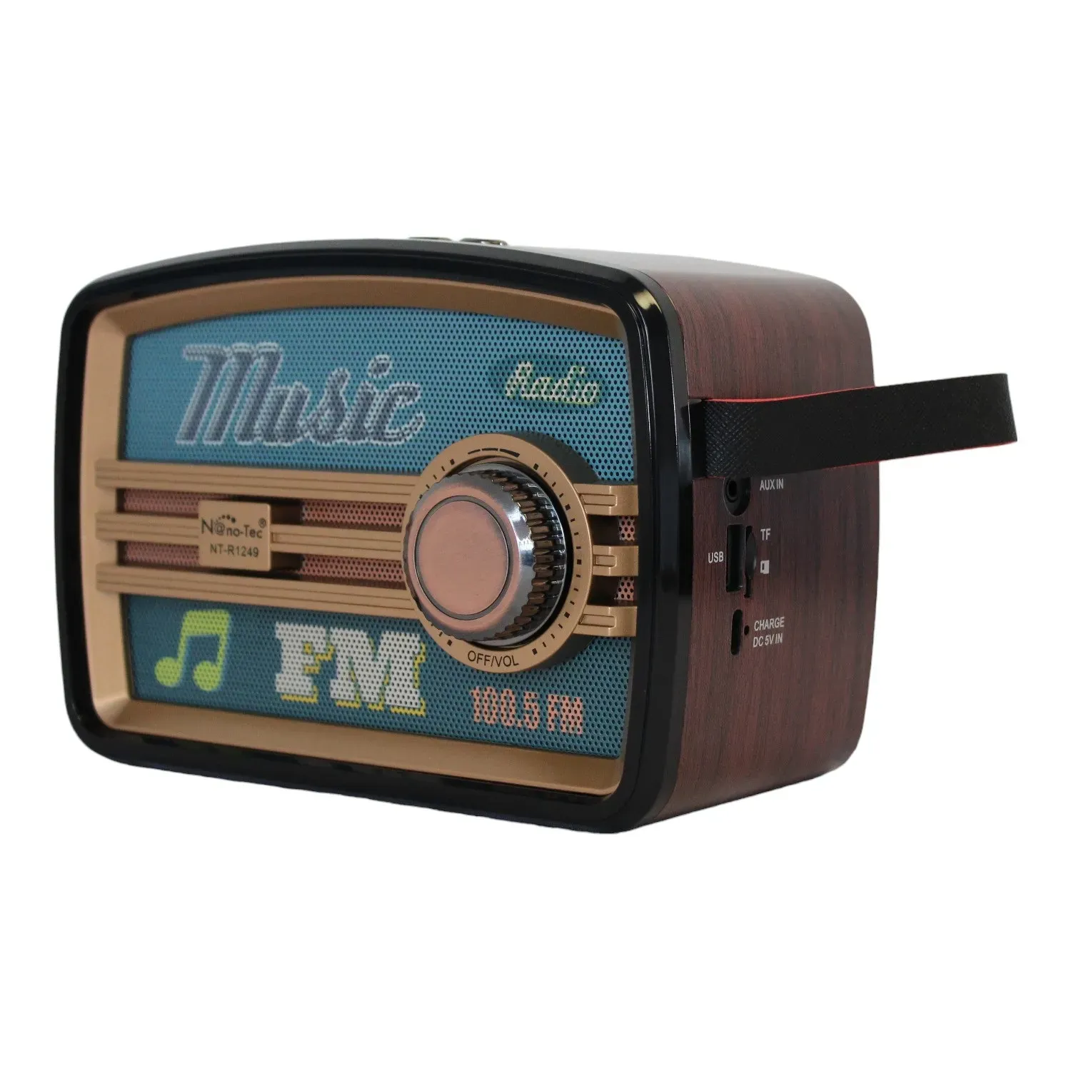 Radio Retro Portatil Recargable Sonido Claro