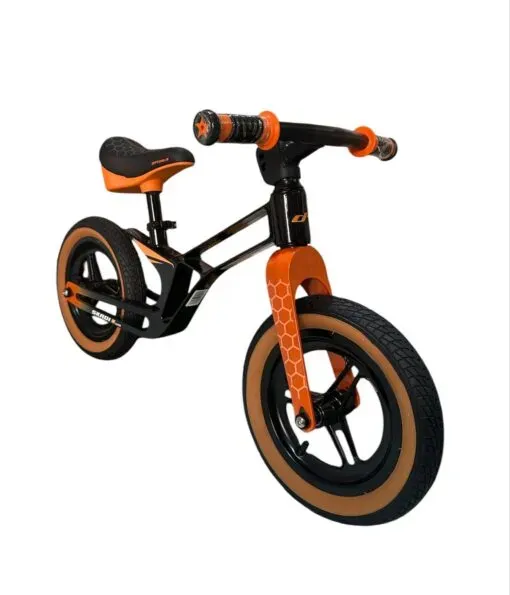 Bicicleta Balance Skadi Rin 12 Luxe Magnesio Negro/Naranja