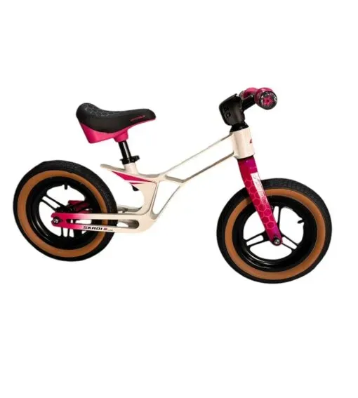 Bicicleta Balance Skadi Rin 12 Luxe Magnesio Blanco/Rosado